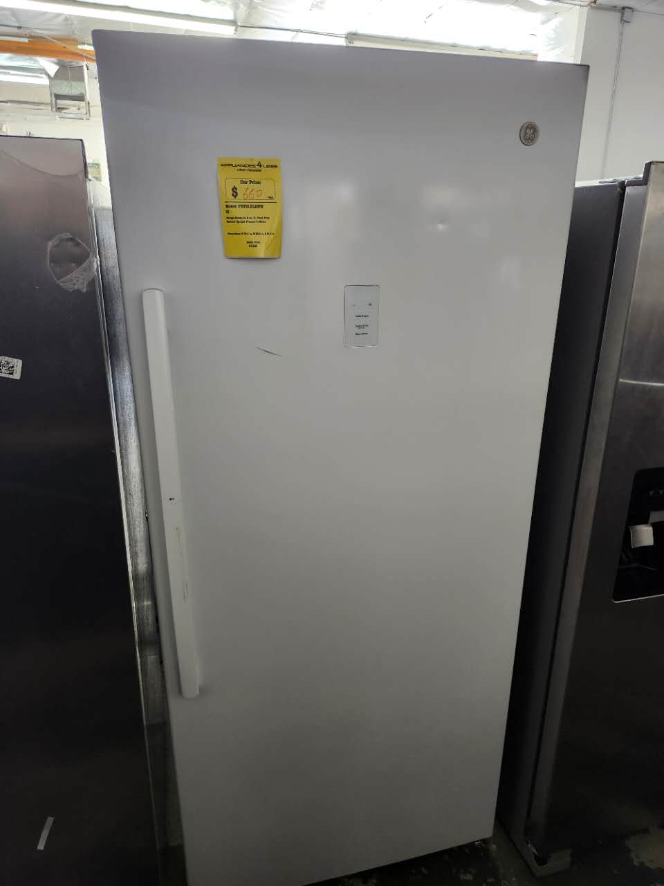 GE 21.3 Cu. Ft. Frost-Free Upright Freezer in White